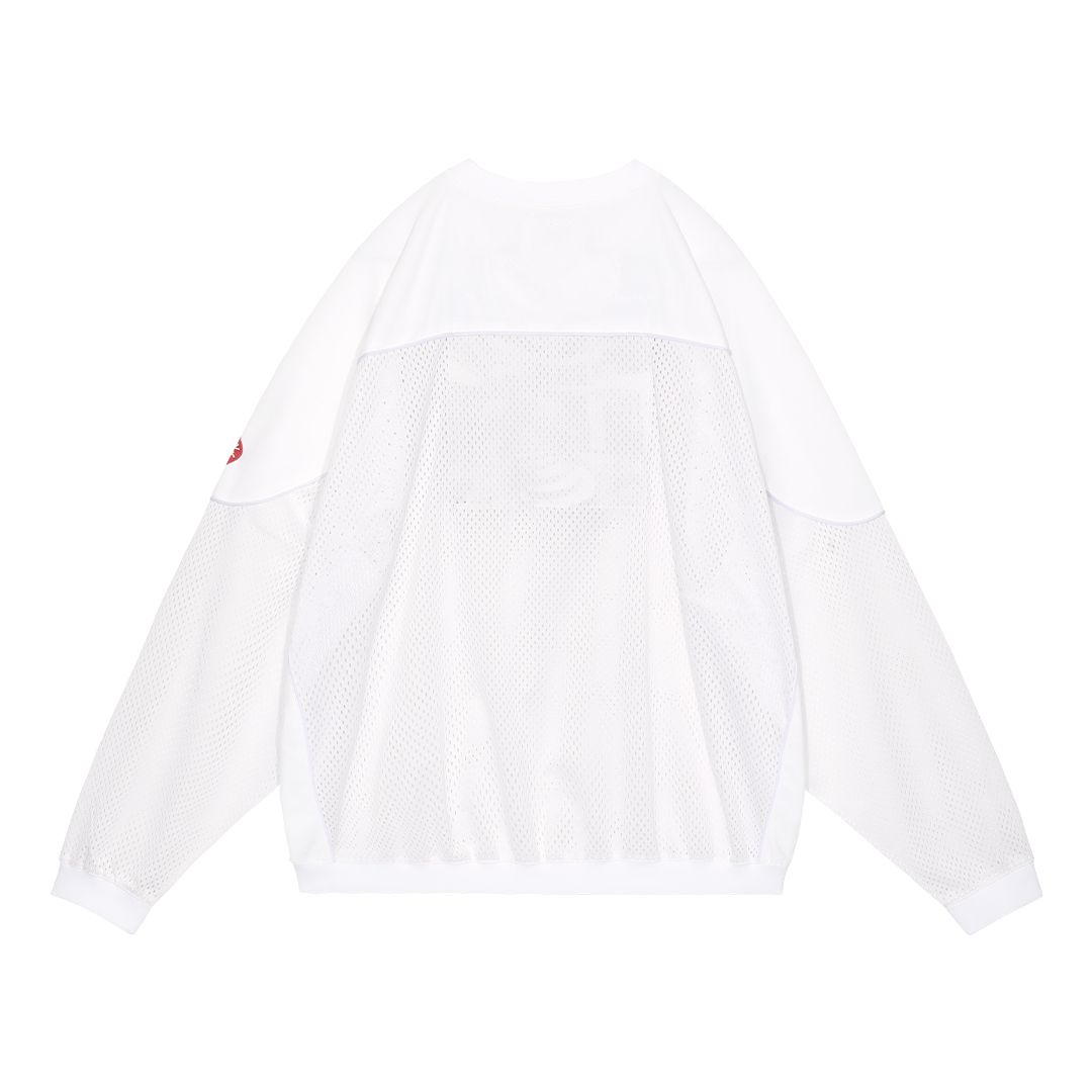 C.E - Mesh Track Crew Neck White | ALTERFATE