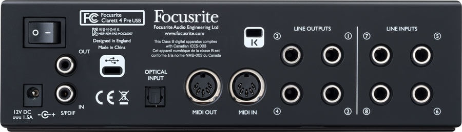 Focusrite Clarett 4Pre USB Audio Interfacealamomusiccenter