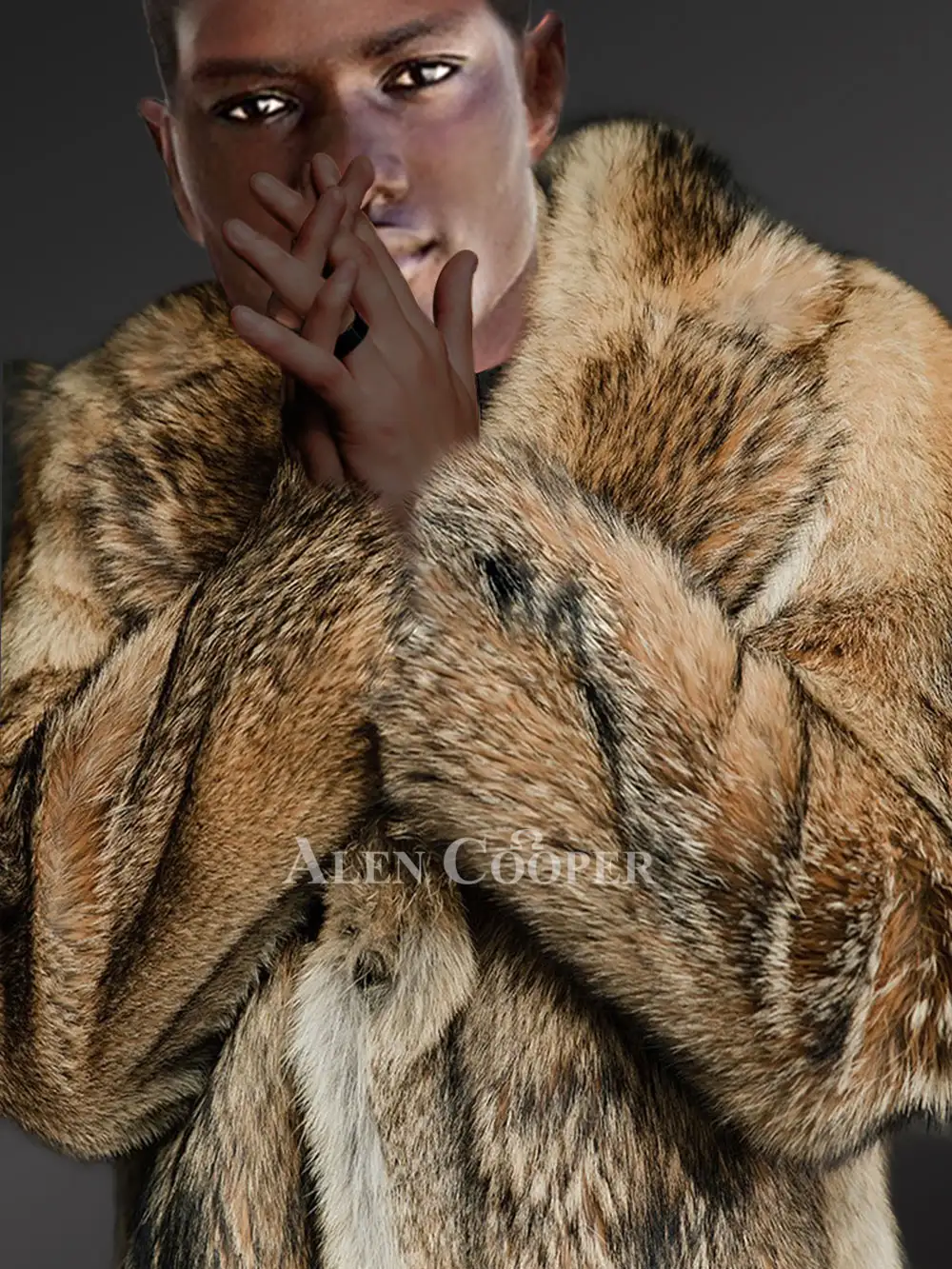 Mens Coyote Fur Jacket