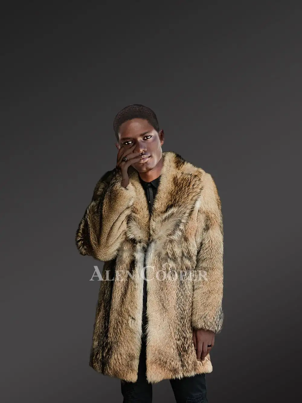 Mens Coyote Fur Jacket