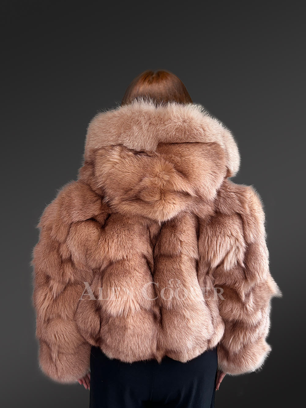 Womens Fox Fur Crop Jacket to Look Simply Sophisticated