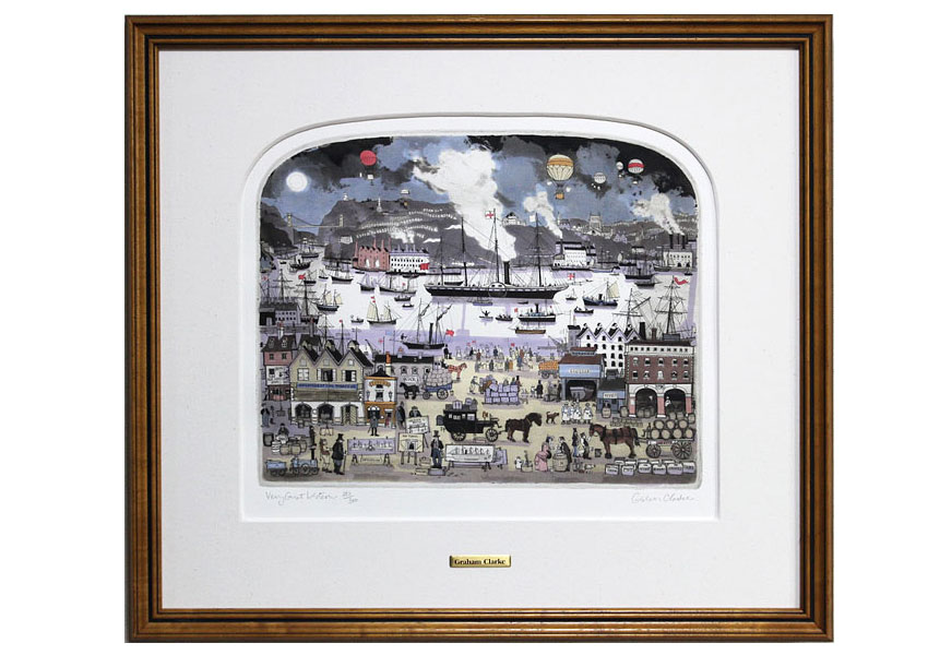 グラハム・クラーク（Graham Clarke）版画 繁栄の港（verygreatwestern