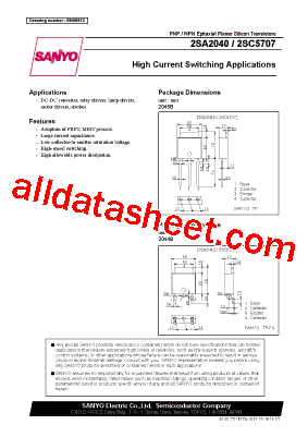 C5707 Datasheet(PDF) - Sanyo Semicon Device