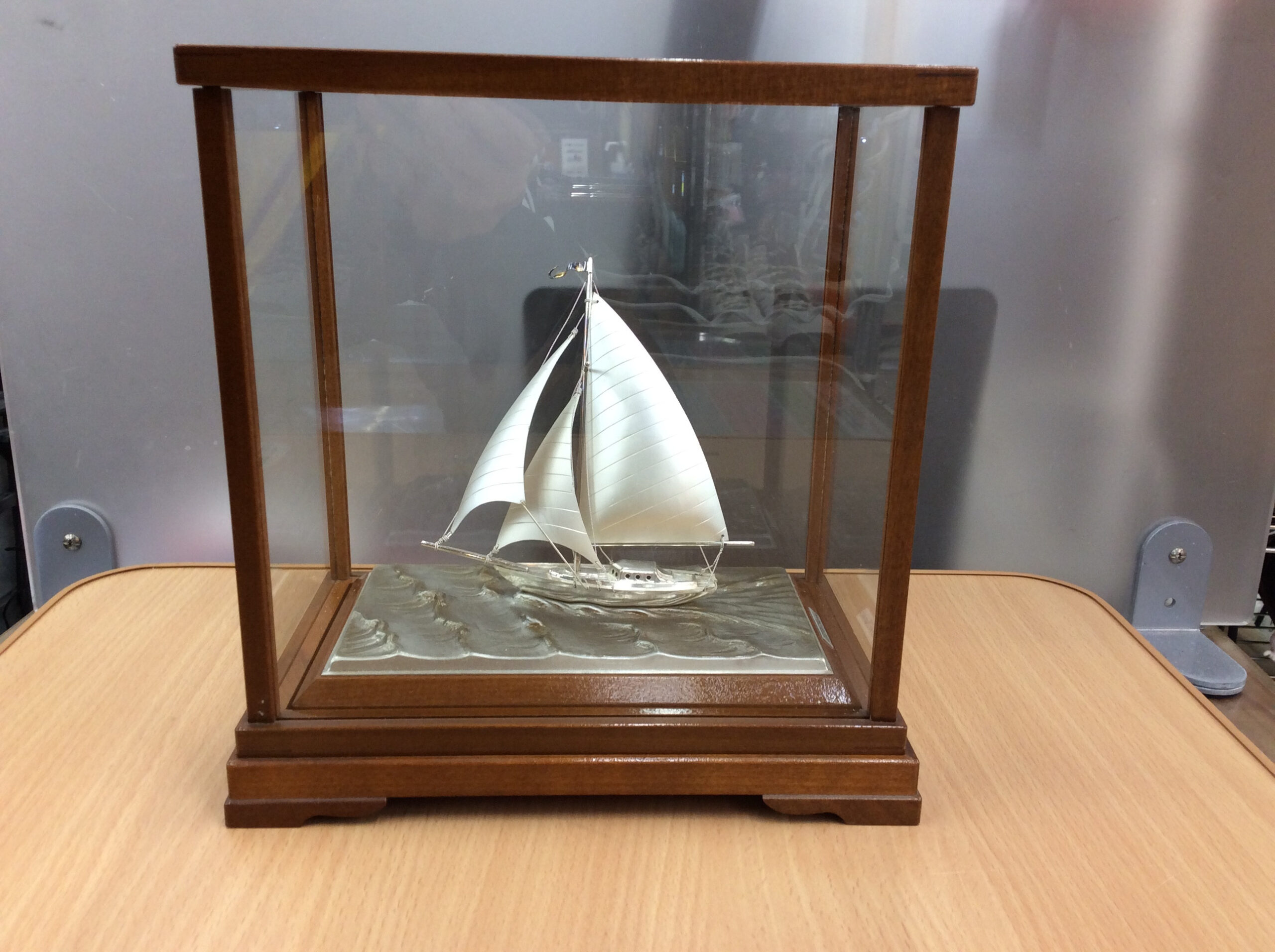 武比古作｜銀細工ヨット 買取致しました｜银饰游艇｜Silver Filigree