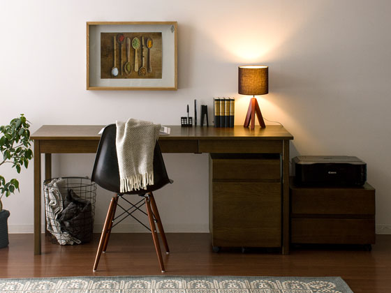 タモ無垢材デスク LIBRE〔リーブル〕 95cm幅 | 家具・インテリア通販