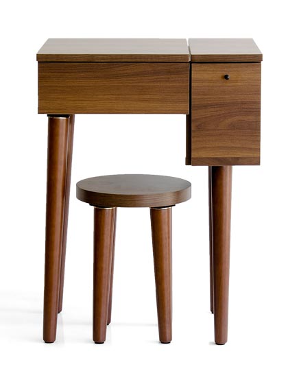 北欧 コンパクト木製ドレッサーnico(ニコ)スツール付き | 家具