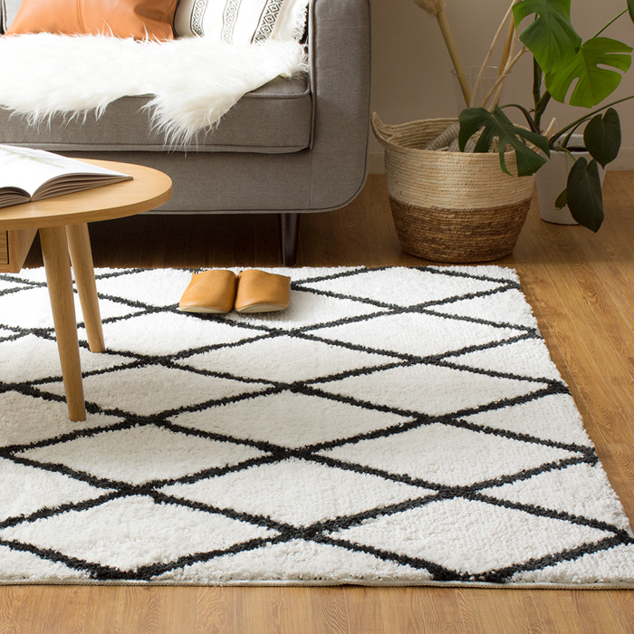 ベニワレン風モロッカンデザインラグ 200×250cm | 家具・インテリア