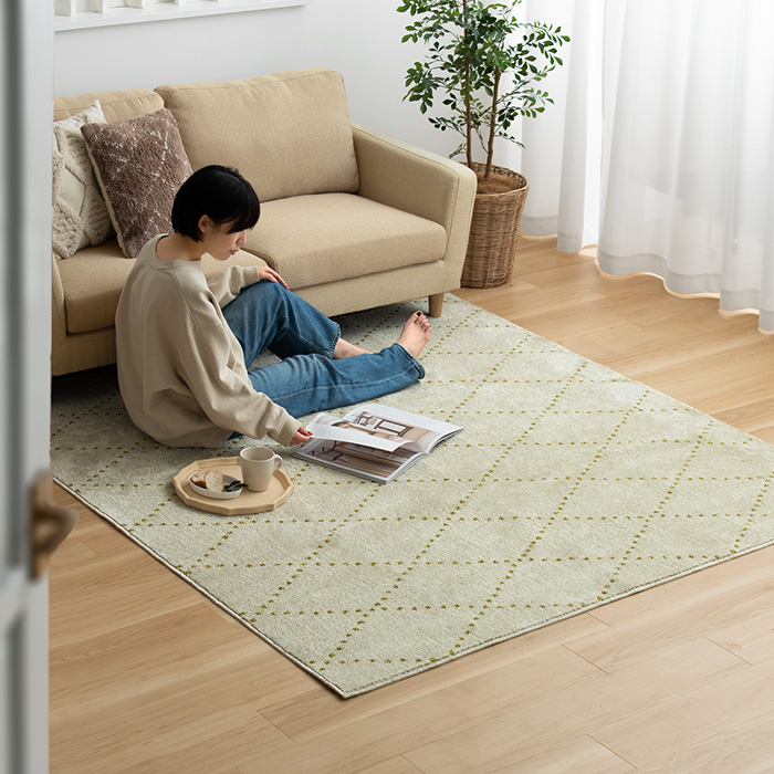 直径150/円形] 日本製短毛シャギーラグ PONT(ポント) | 家具