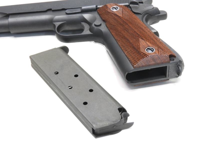 MGC] M1911A1 ガバメント HW 発火モデルガン 木製グリップカスタム