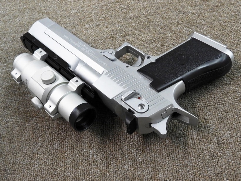 WA] デザートイーグル.44マグナム ステンレスシルバーモデル ドット