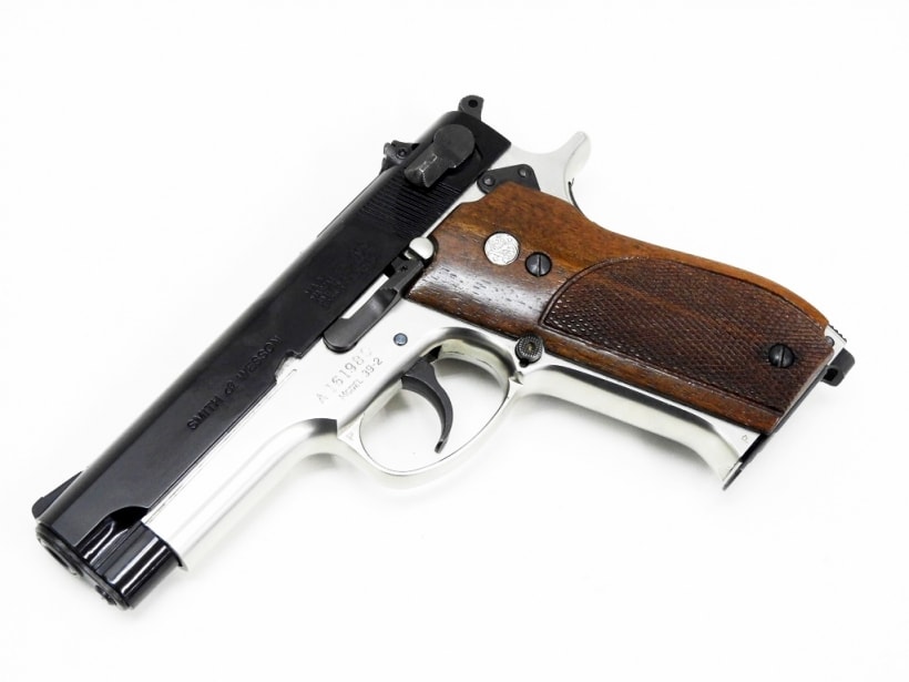 マルシン S&W M39 M39-2 シルバー ホワイトグリップ モデルガン