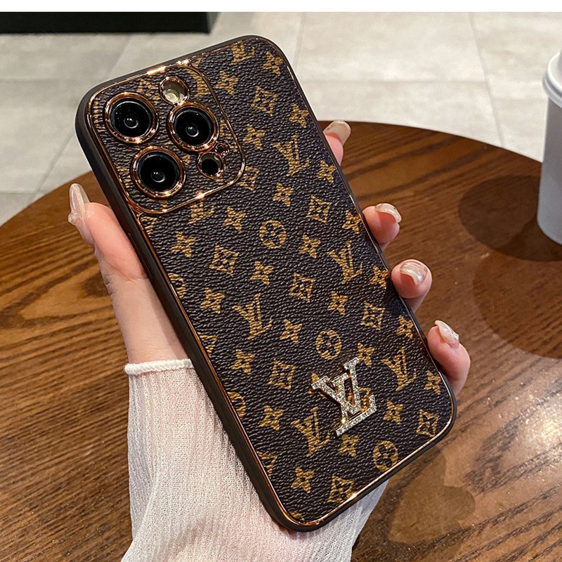 Lv ルイヴィトンiphone14 15 pro 15 plusケースブランドカード入れ韓国