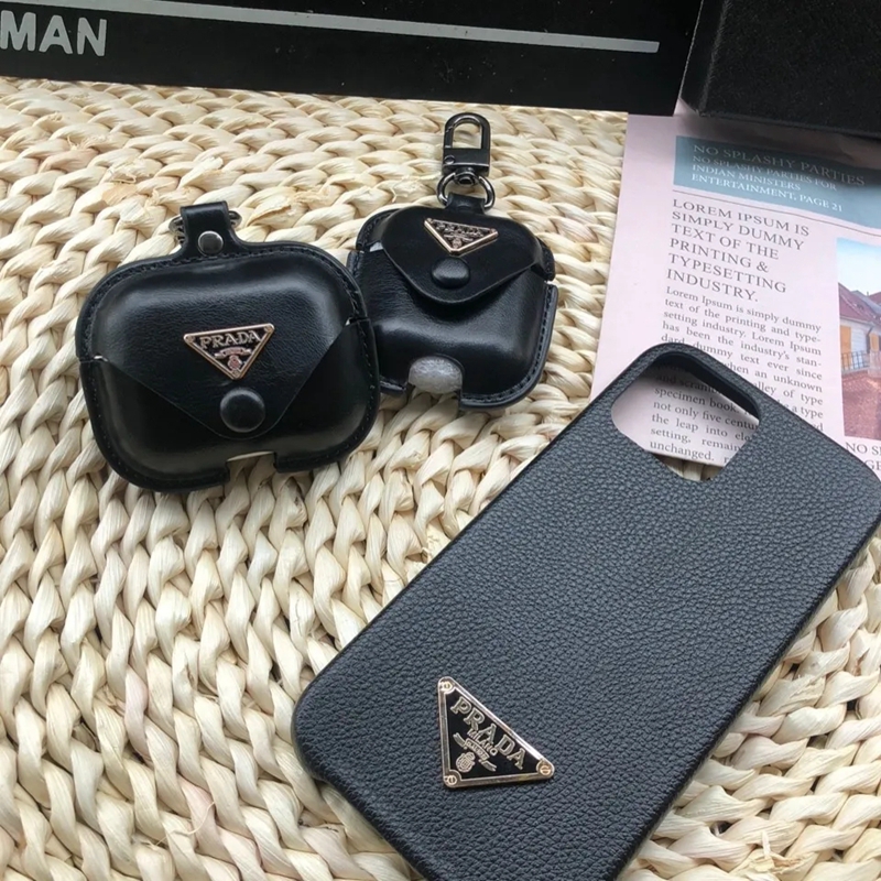 PRADAブランドairpods pro1/2ケース高級感人気エアーポッズ プロケース