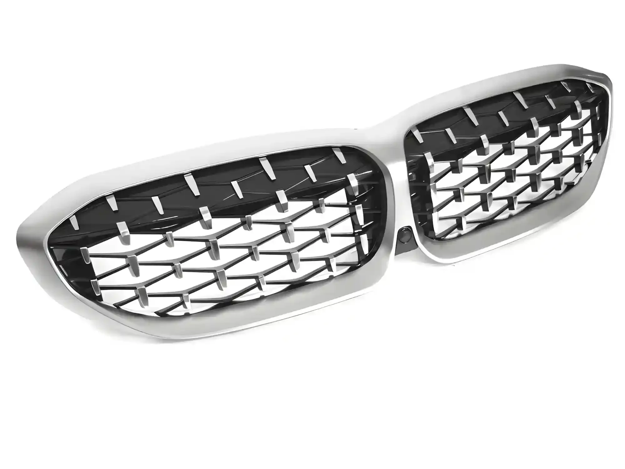 BMW G20 G21 Front Grill Kidney Diamond 19-22 Silver Chrome
