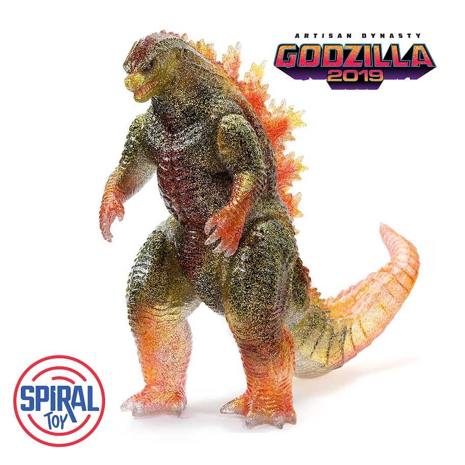 ASTRO ZOMBIES | SPIRAL TOY ゴジラ2019 ラメ入りソフビ CRYSTAL CLEAR