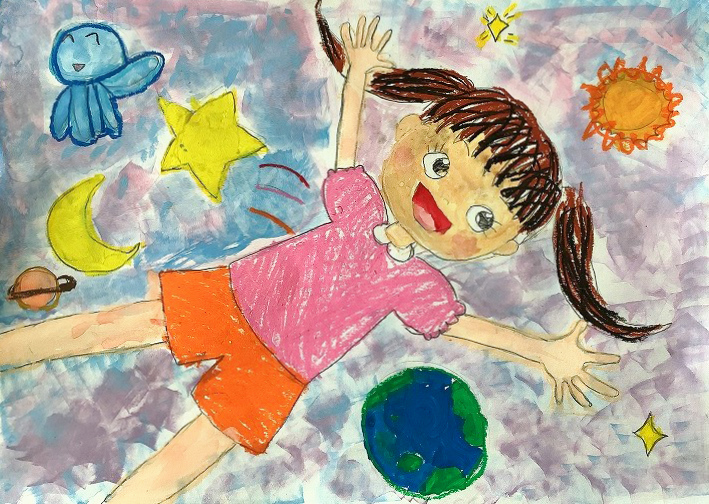 宇宙・私の夢」絵画展 (2025年) 小学1年生の作品 1 ぐんま天文台