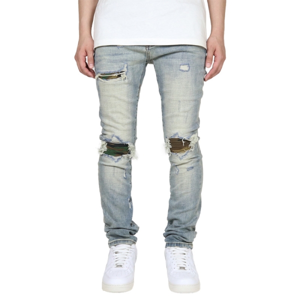 X204 STRETCH DENIM BLACK BLUE デニム スキニーパンツ|mnml