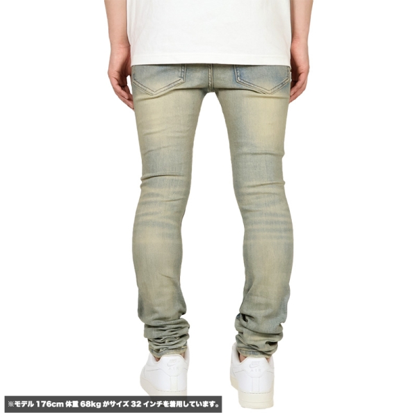 X201 RHINESTONE SKINNY DENIM 25ML-SP837D デニム スキニーパンツ