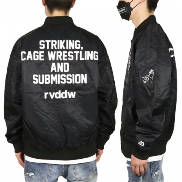 在庫処分30％OFF】Majestic×rvddw SATIN STADIUM JACKET rvmjstc001