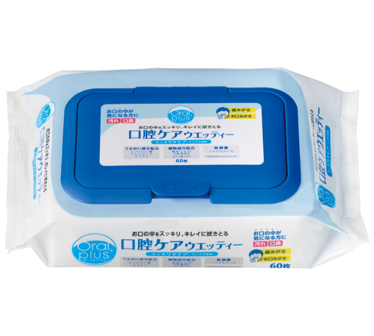 口腔ケアウエッティー（スッキリタイプ） 60枚｜オーラルプラス