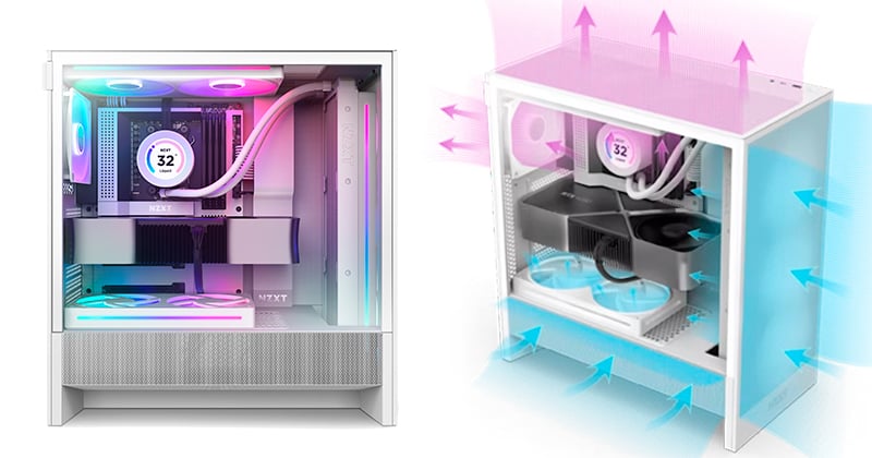 H5 Flow RGB v2シリーズ | NZXT ミドルタワー型PCケース | 株式会社アスク