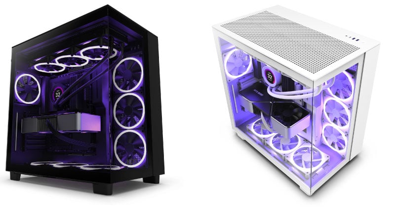 NZXT H9 Flow Black 2層構造ミドルタワーPCケース ブラック｜CM-H91FB