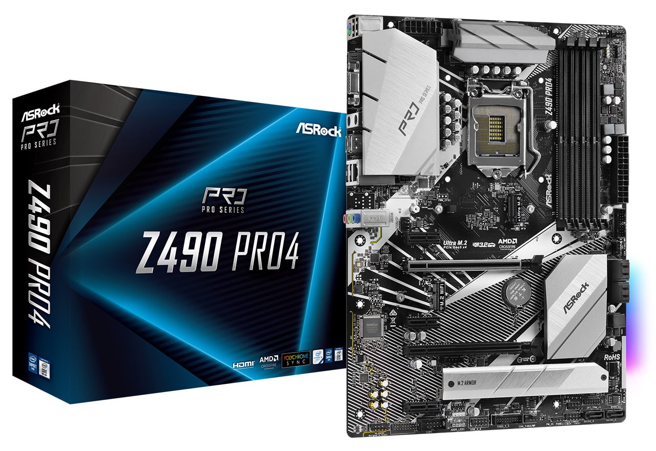 Z490 Pro4 | ASRock マザーボード Intel Z490チップセット | 株式会社