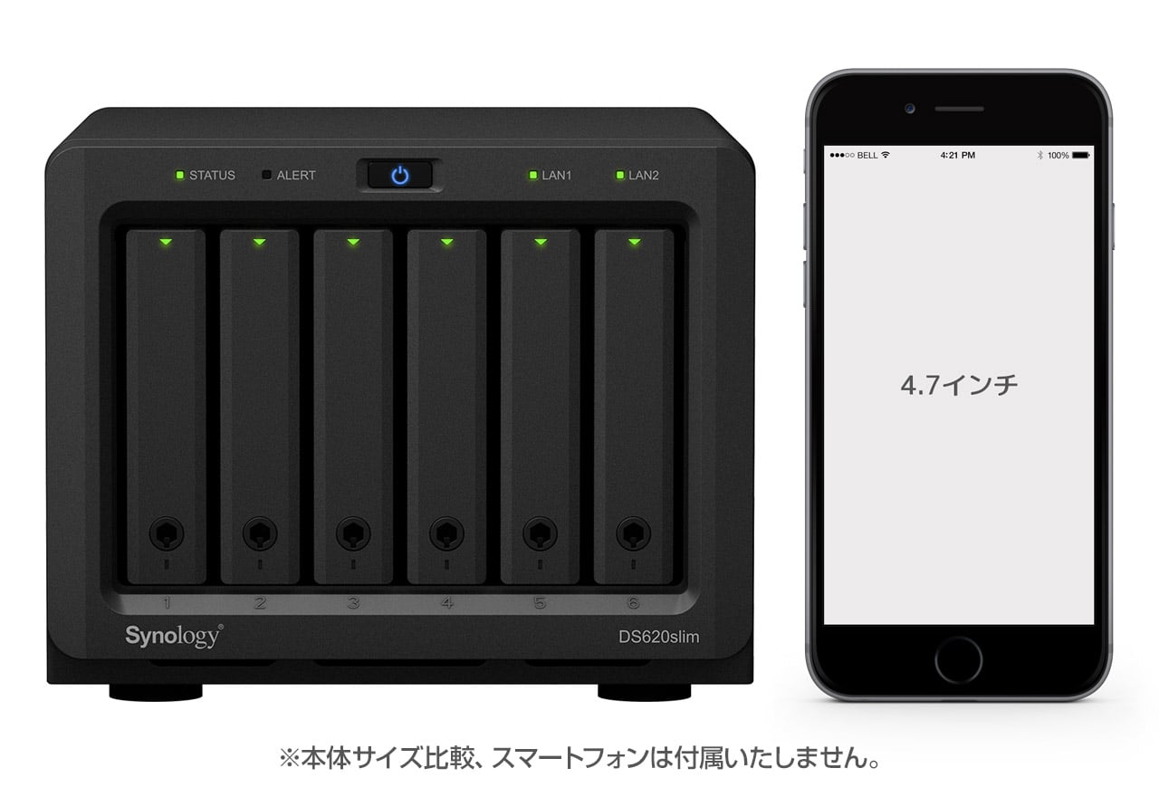 DiskStation DS620slim | Synology 6ベイオールインワンNASキット