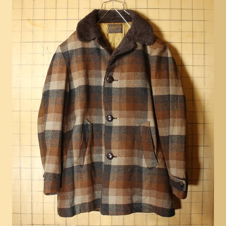 60s 70s USA製 PENDLETON ペンドルトン ウール ボア コート ジャケット
