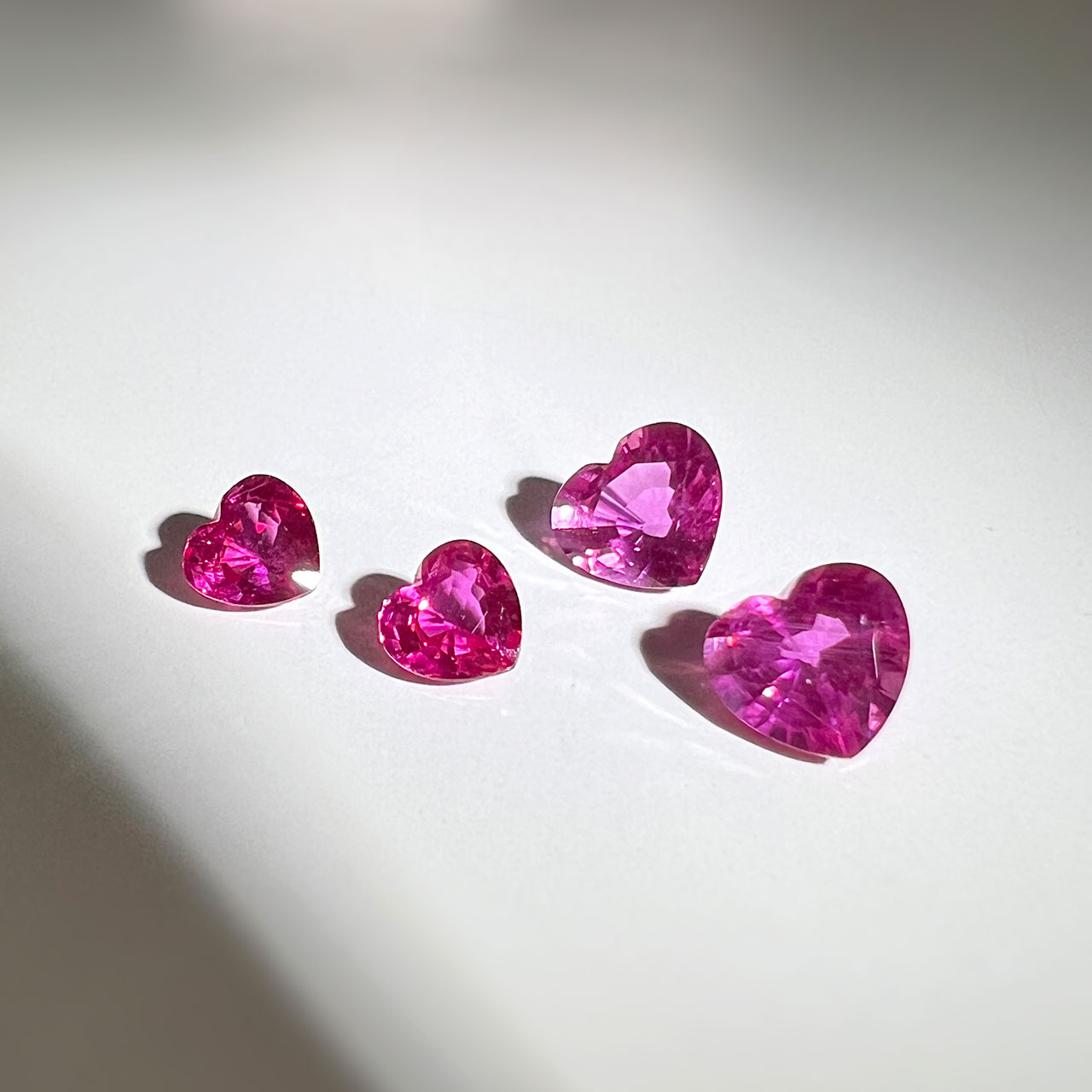 非加熱ハートシェイプ ピンクサファイアペア 入荷 | アトリエ