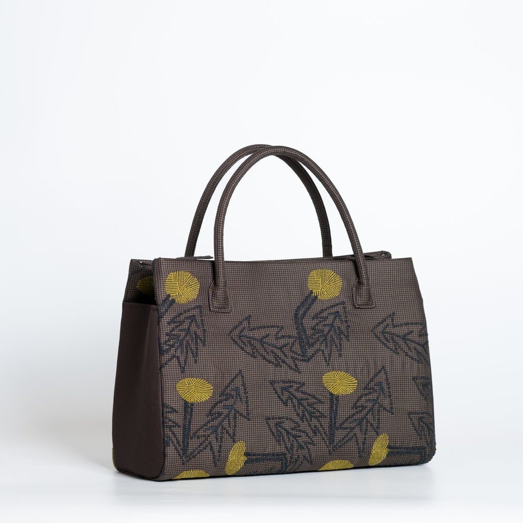 利休バッグ 『forest dot グレー』 - アトリエシムラ