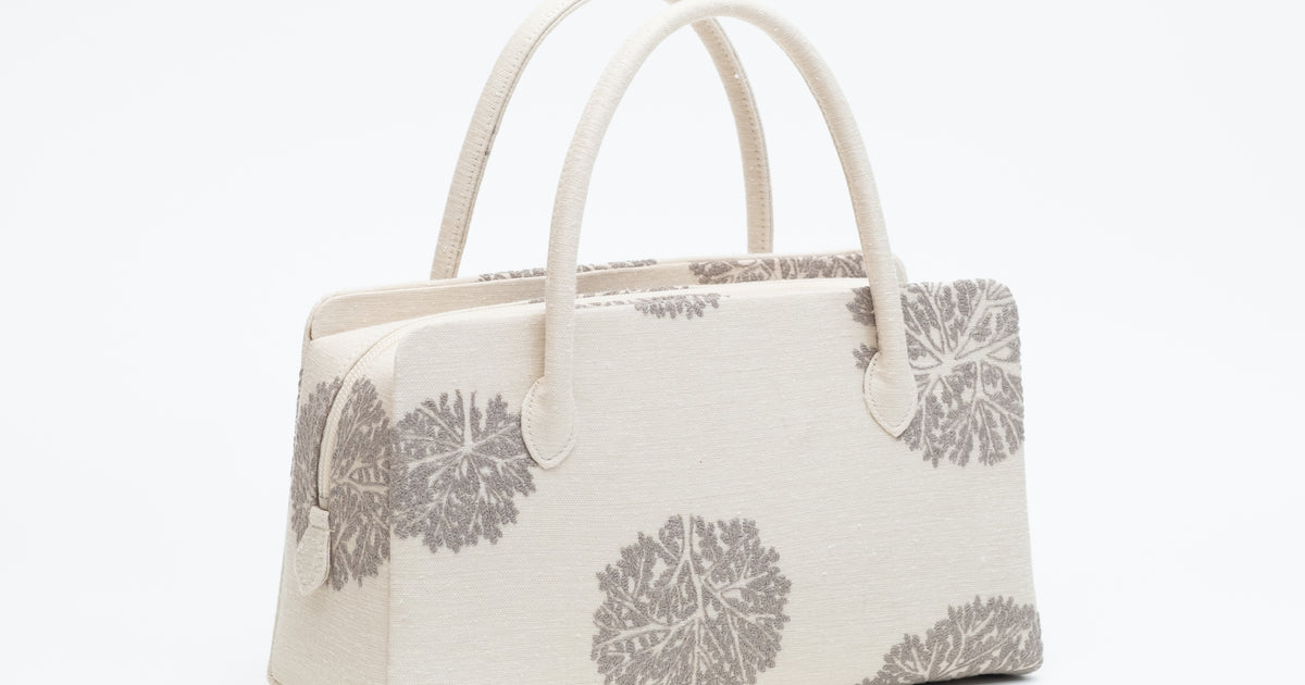 利休バッグ 『forest dot グレー』 - アトリエシムラ