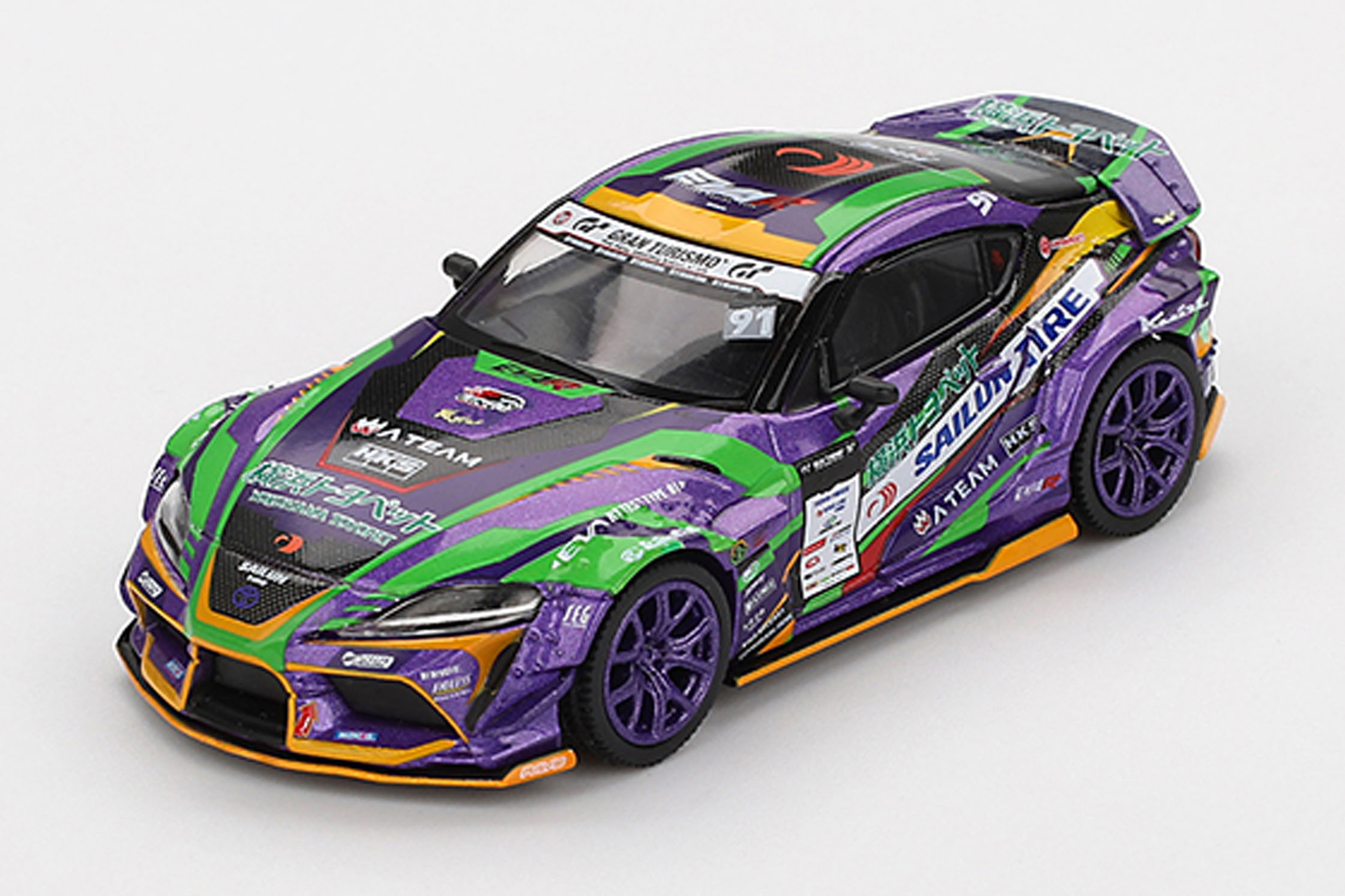 Toyota GR スープラ KUHL 2021 D1GP EVANGELION RACINGがミニカーで