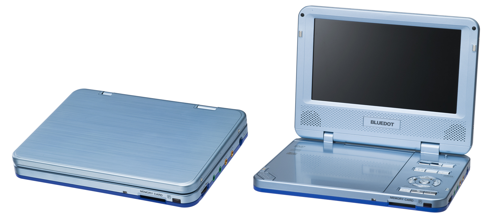 BLUEDOT、7インチ高精細液晶を搭載した薄型ポータブルDVDプレーヤー