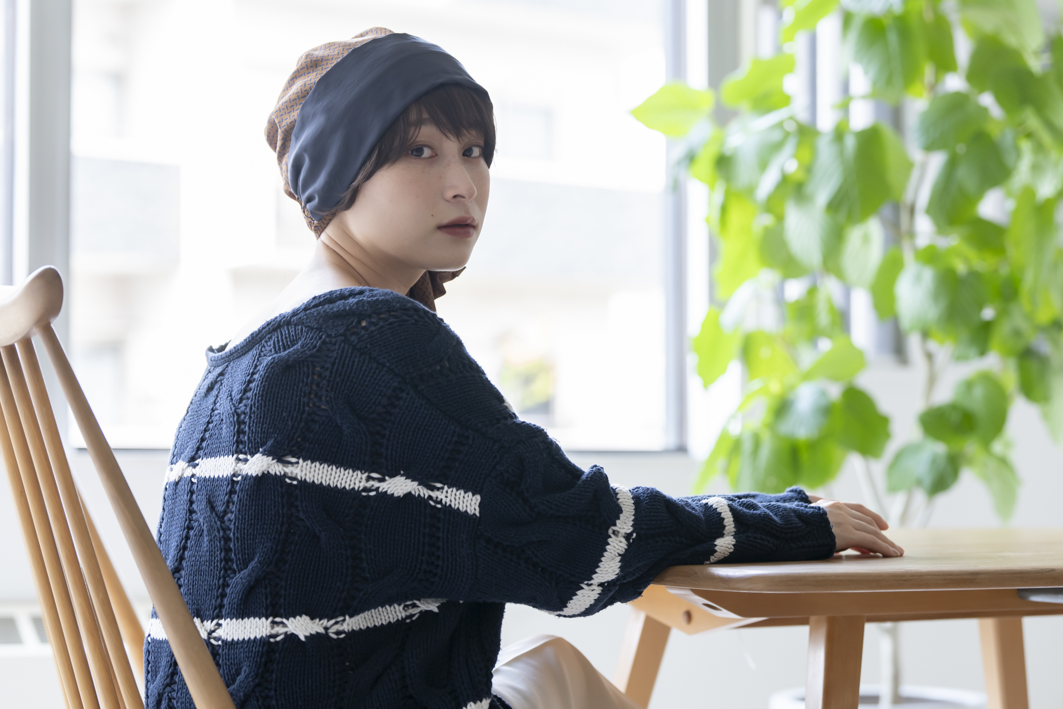 BAREN】前髪ウィッグ付きスカーフハットMサイズ SCARF HAT (M