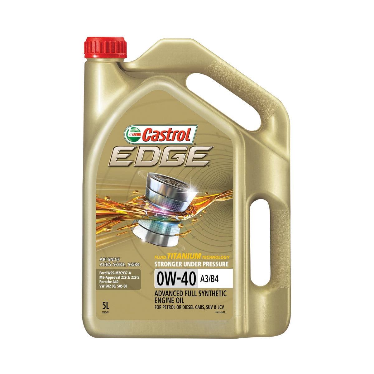 Castrol Edge Full Synthetic Engine Oil 0W-40 A3/B4 5L - 3383431