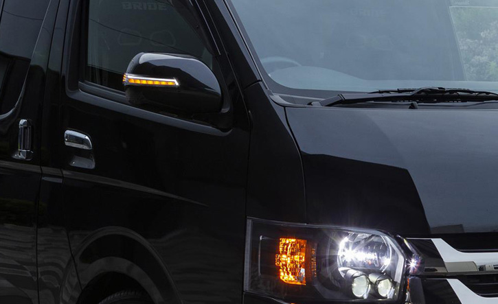 ハイエース1〜4・5型用ジュエルLEDウインカーミラー・シーケンシャル