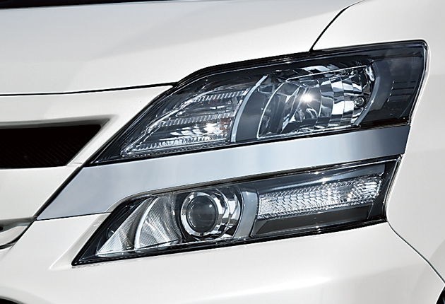 ヴェルファイア20系用ヘッドライトガーニッシュ Gスクエア・GS-iエアロ