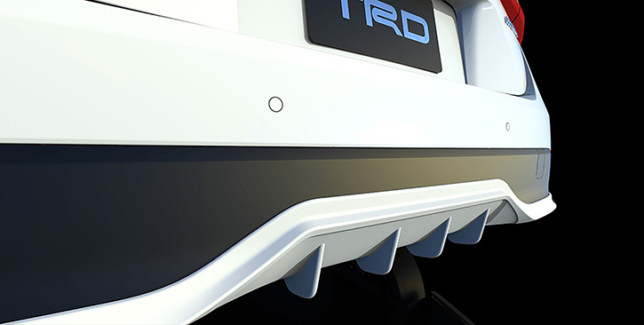 プリウス50系後期用リアハーフ(エアロダイナミクス) TRD(Aero Dynamics