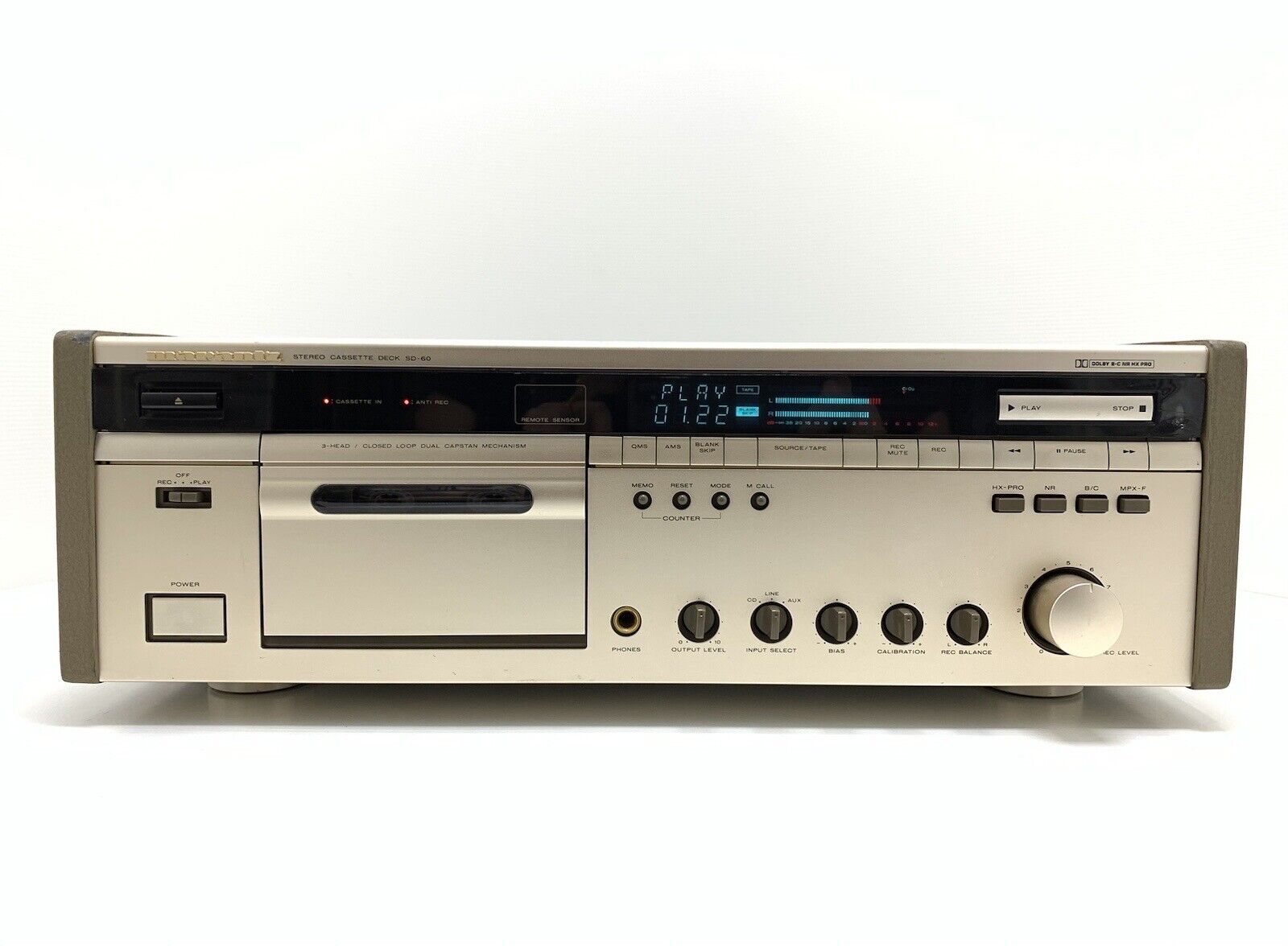 MARANTZ SD 60 Stereo Cassette Deck 3Head HXPro Vintage 1989 HiEnd