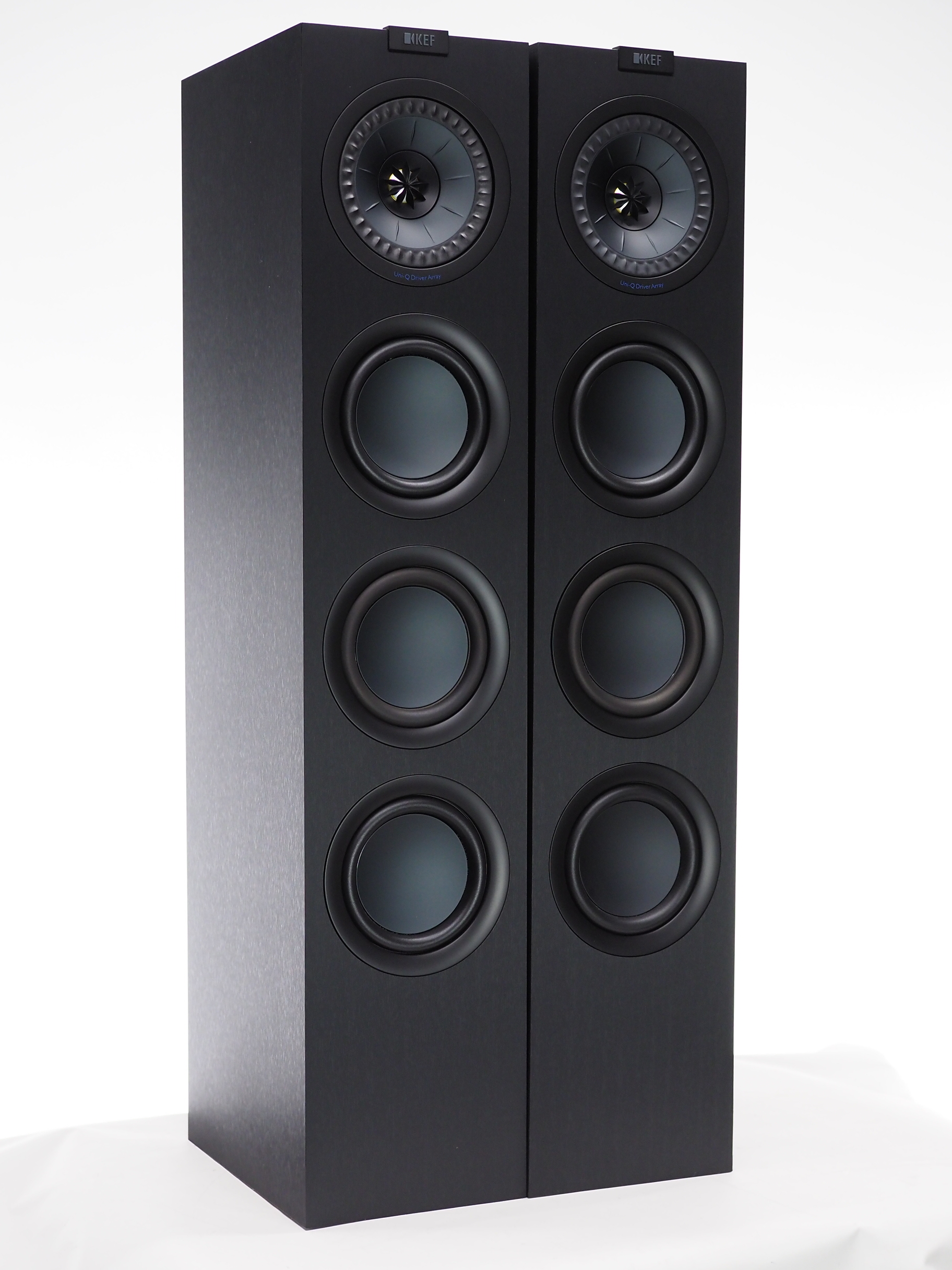 KEF Q550 ブラック ペア スパイクベース、サランネット付属 KEF Q550