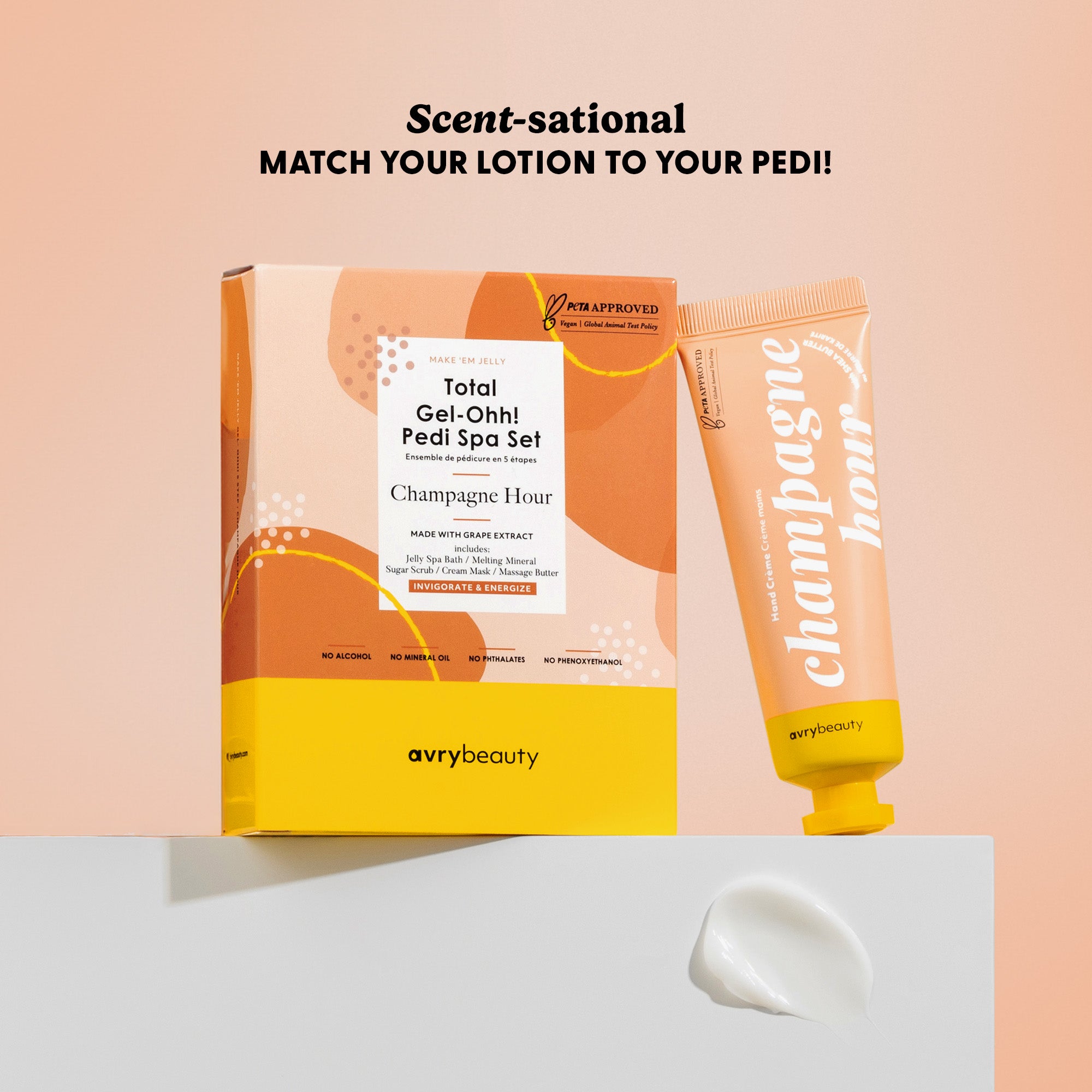 Champagne Hour Total Gel-Ohh! Pedi Spa Set Pedicure Kit | AvryBeauty