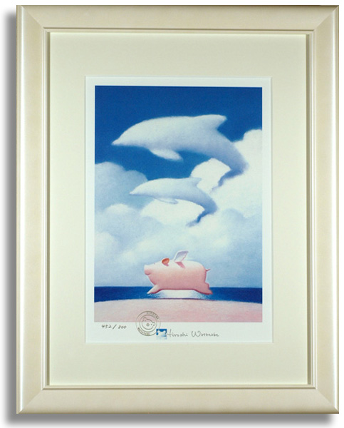 渡辺宏「雲を追いかけて」 エディションナンバー入り限定版画