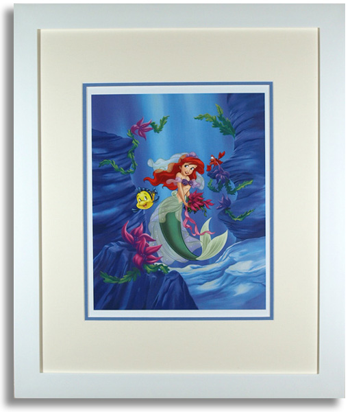 ディズニーの額入りポスター 「Ariel-Dreams Under the Sea」