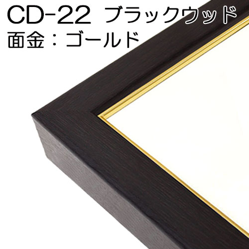 出展用仮額縁:CD-22(CD22)Dタイプ (WG:ウッドゴールド) 面金:ゴールド