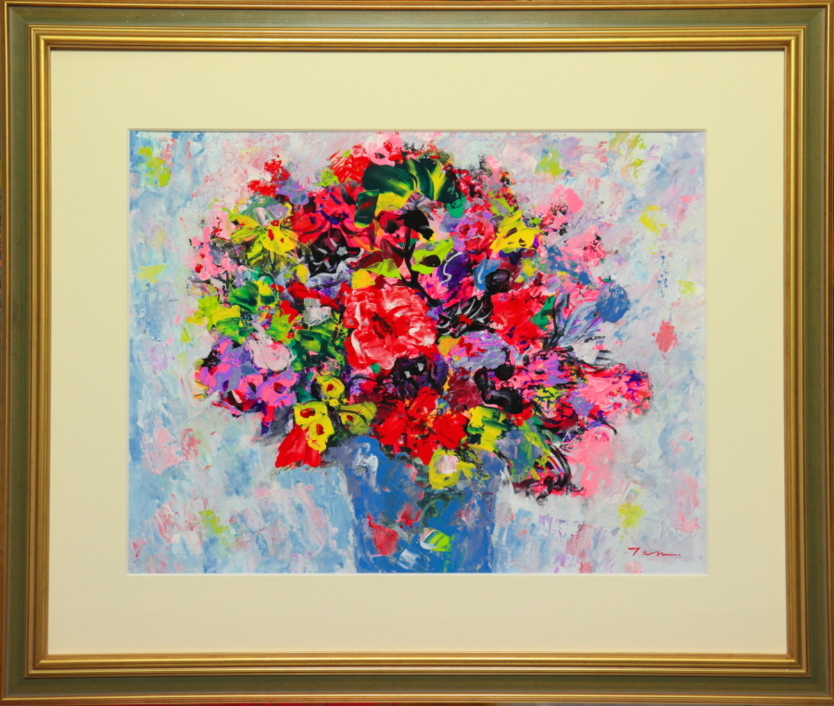 花」 抽象画風 6号F」 by 安本太ん｜Artmeter｜暮らしを彩るアートが