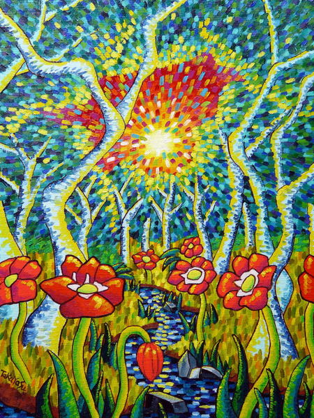 夜桜」 by Miyuki｜Artmeter｜暮らしを彩るアートが、きっと見つかる