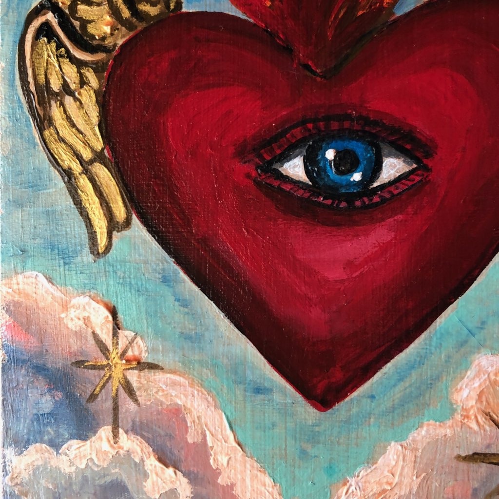 6枚の羽をもつ燃えるハート」 by 徳島 洋子｜Artmeter｜暮らしを彩る