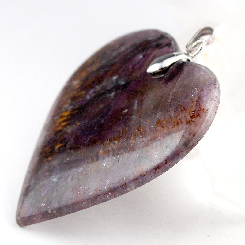 店長厳選】カコクセナイトインアメジストペンダント-007水晶クラスター