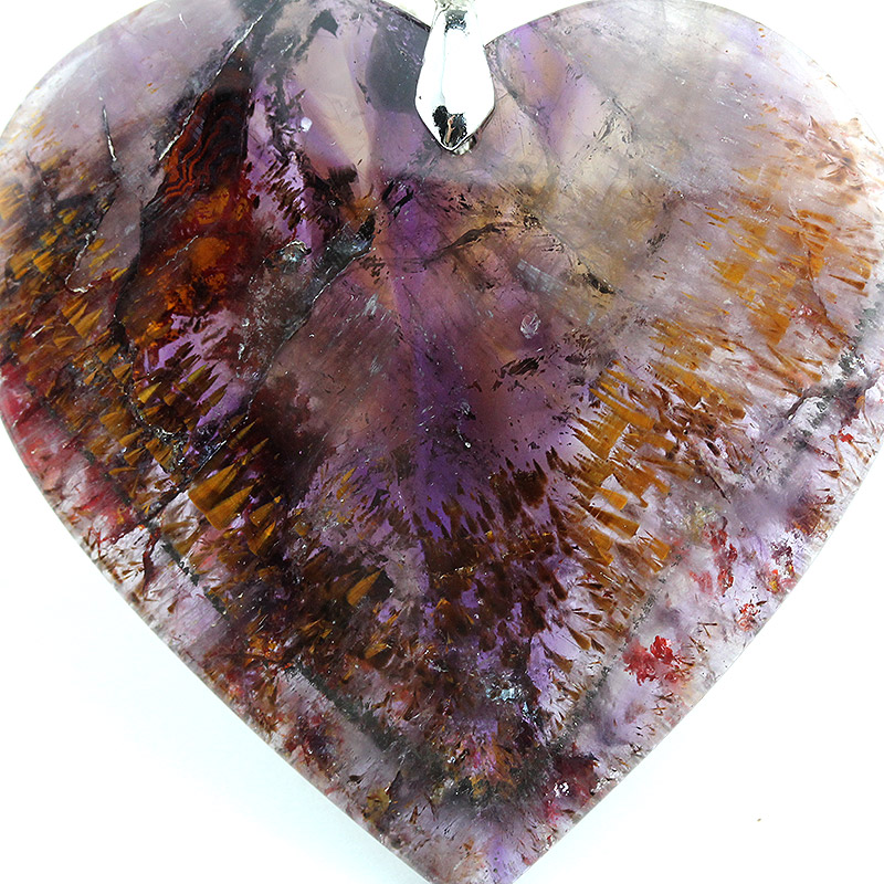 店長厳選】カコクセナイトインアメジストペンダント-007水晶クラスター